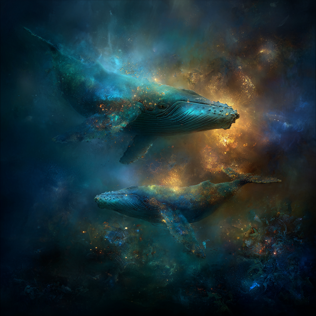 Cosmic whales art